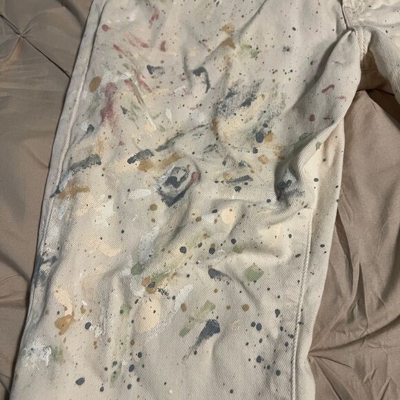 White Paint Splatter Jeans - Picture 5 of 12